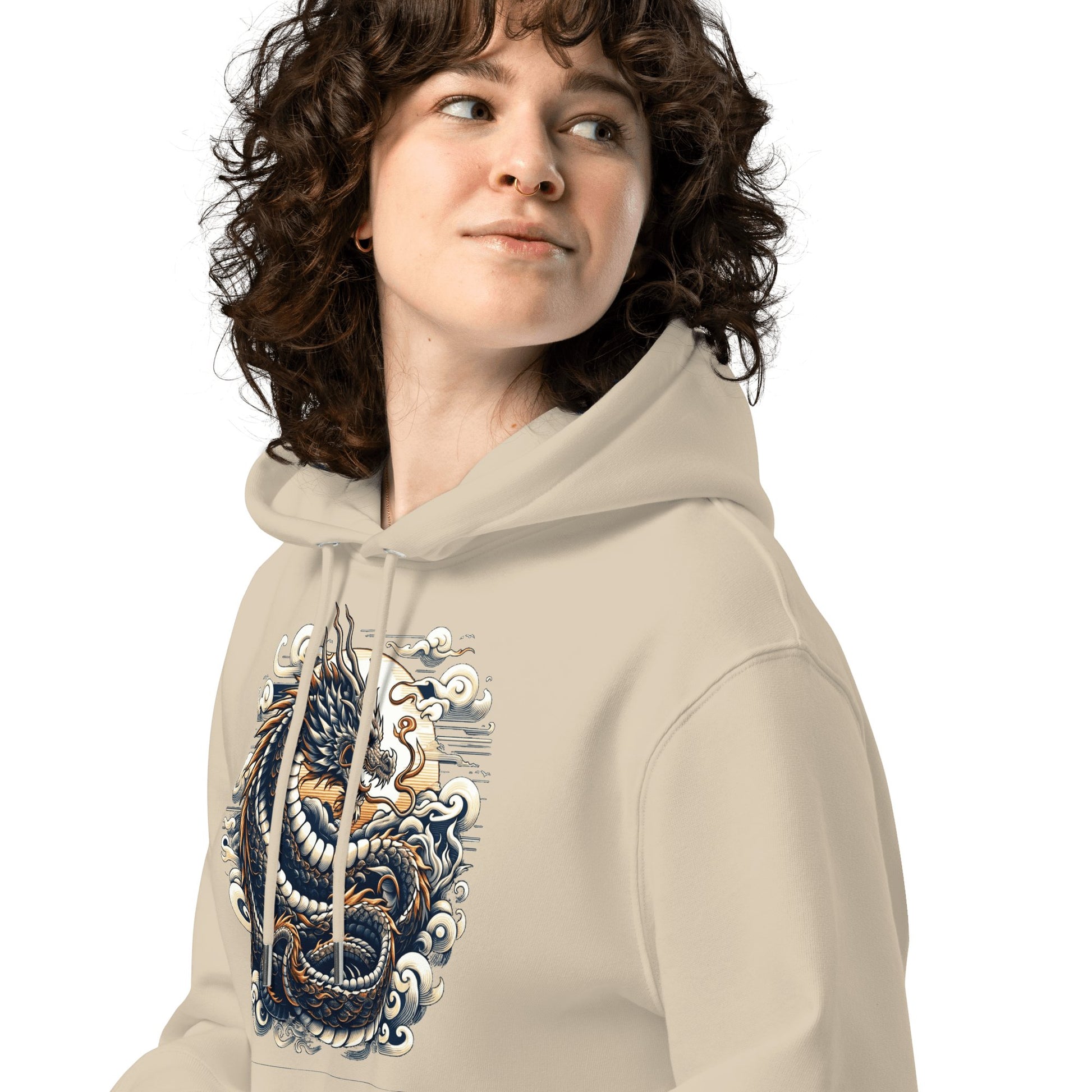 Umweltfreundlicher Unisex Kapuzenpullover "Drache" - Artexio