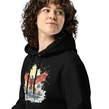 Umweltfreundlicher Unisex Kapuzenpullover "Firebird" - Artexio