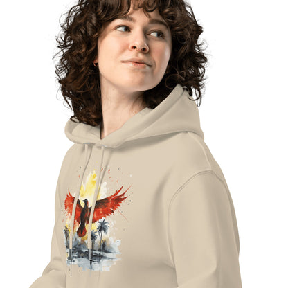 Umweltfreundlicher Unisex Kapuzenpullover "Firebird" - Artexio