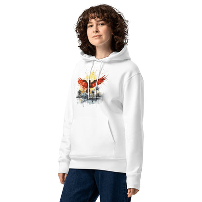 Umweltfreundlicher Unisex Kapuzenpullover "Firebird" - Artexio