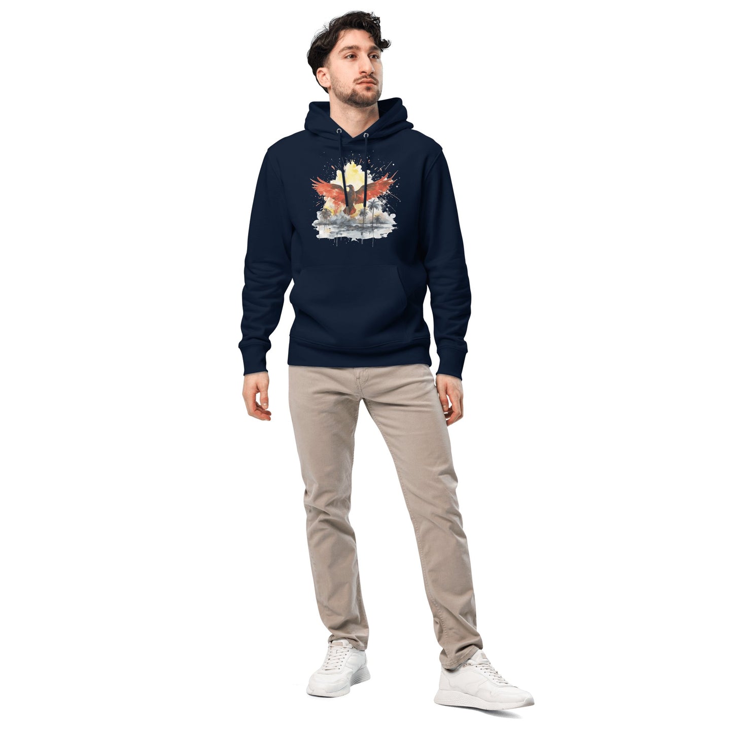 Umweltfreundlicher Unisex Kapuzenpullover "Firebird" - Artexio