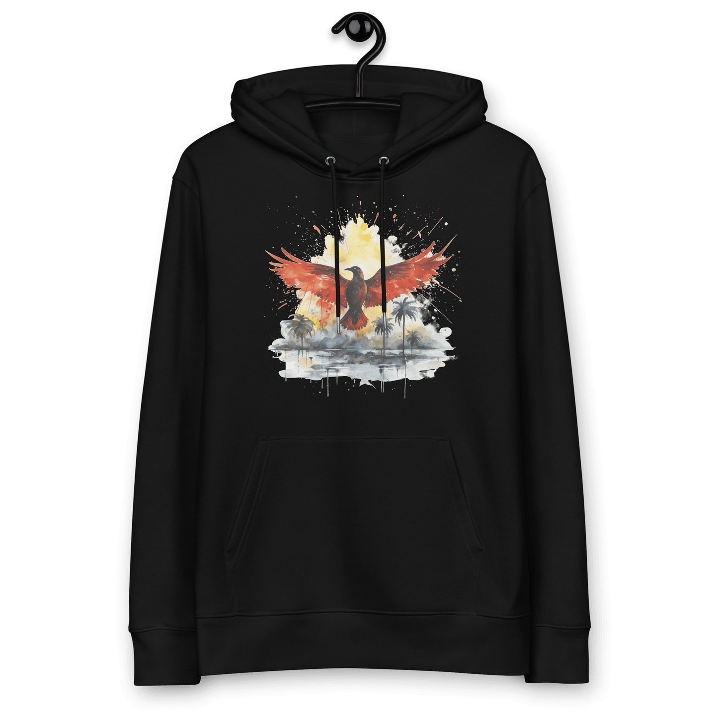 Umweltfreundlicher Unisex Kapuzenpullover "Firebird" - Artexio