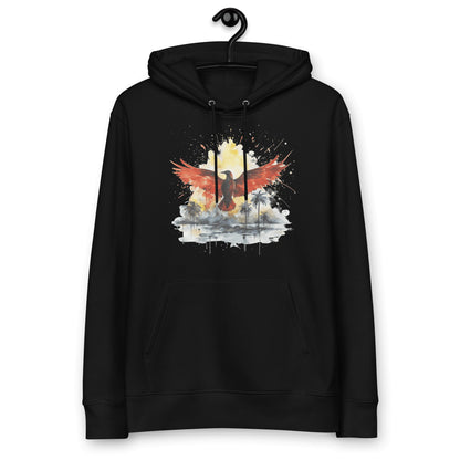 Umweltfreundlicher Unisex Kapuzenpullover "Firebird" - Artexio