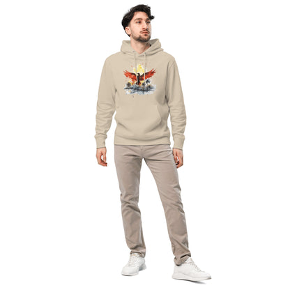 Umweltfreundlicher Unisex Kapuzenpullover "Firebird" - Artexio