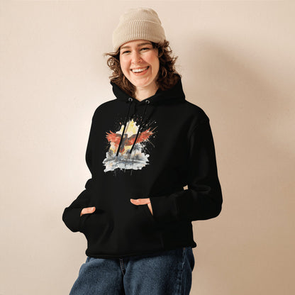 Umweltfreundlicher Unisex Kapuzenpullover "Firebird" - Artexio