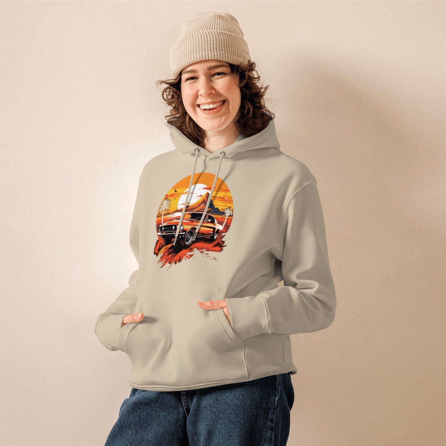 Umweltfreundlicher Unisex Kapuzenpullover "Ford Mustang" - Artexio