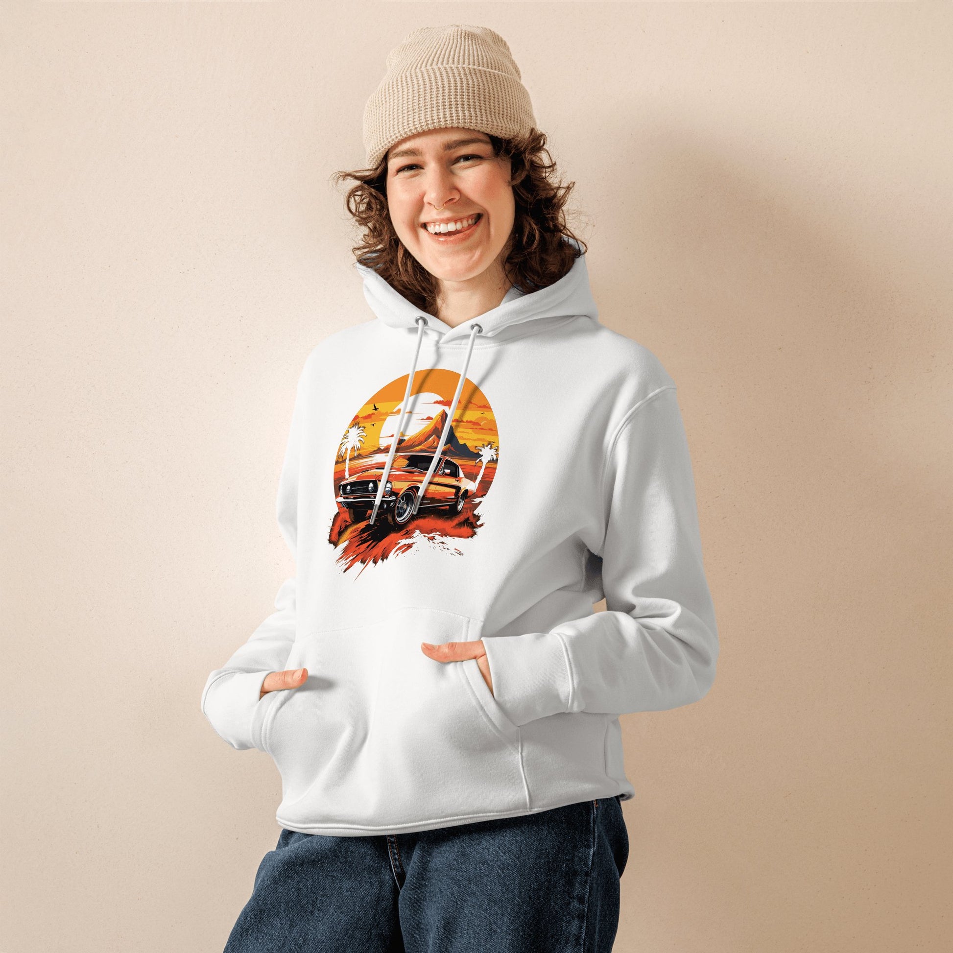 Umweltfreundlicher Unisex Kapuzenpullover "Ford Mustang" - Artexio