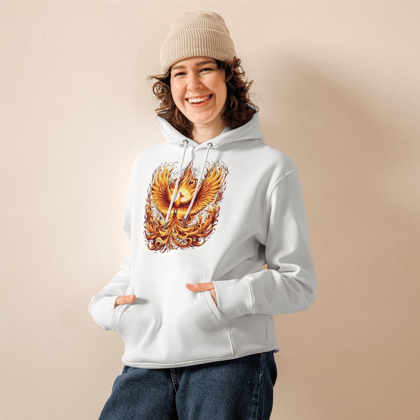 Umweltfreundlicher Unisex Kapuzenpullover "Phoenix" - Artexio