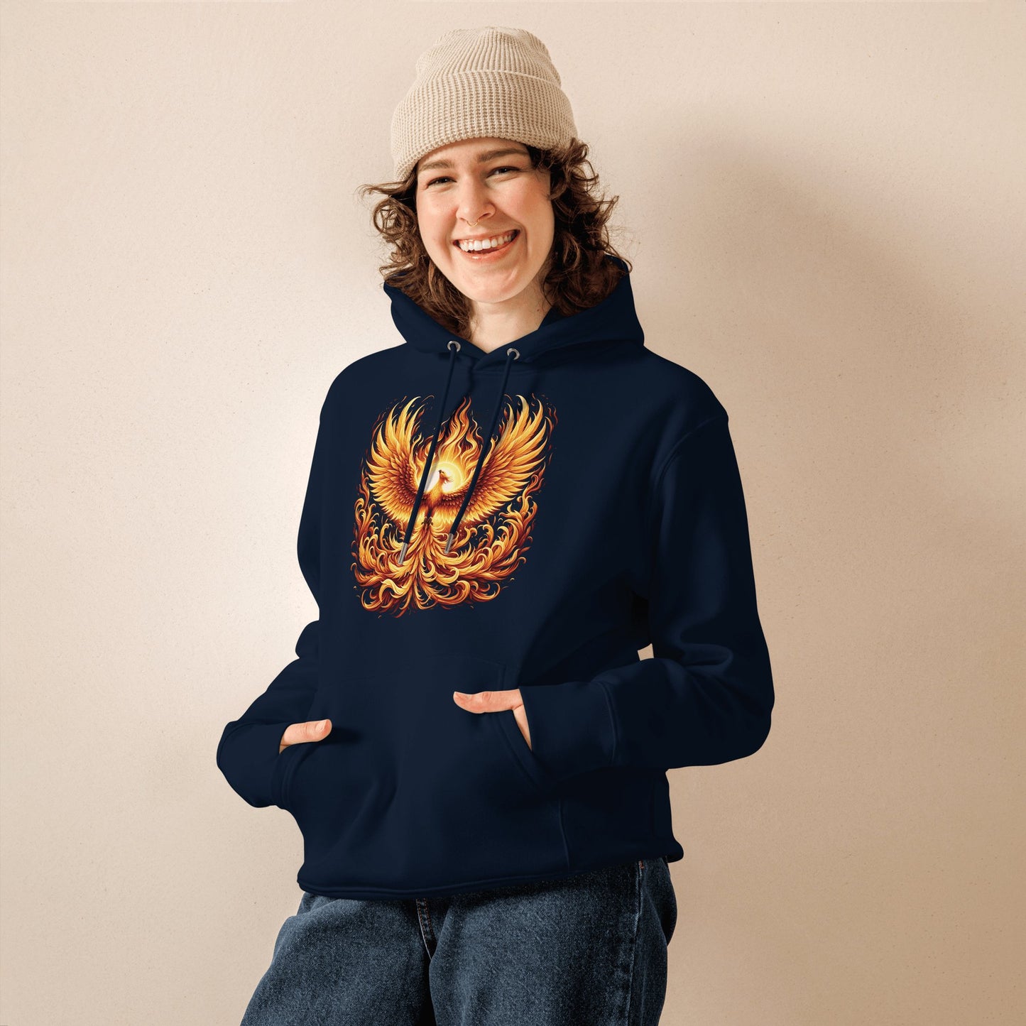 Umweltfreundlicher Unisex Kapuzenpullover "Phoenix" - Artexio