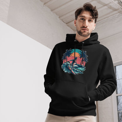 Umweltfreundlicher Unisex Kapuzenpullover "Surfing" - Artexio