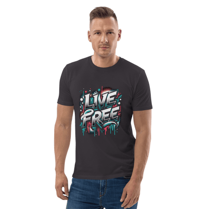 Unisex Bio Baumwoll T-Shirt "Live Free" - Artexio