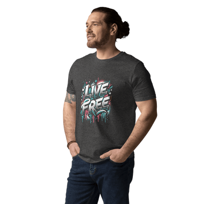 Unisex Bio Baumwoll T-Shirt "Live Free" - Artexio