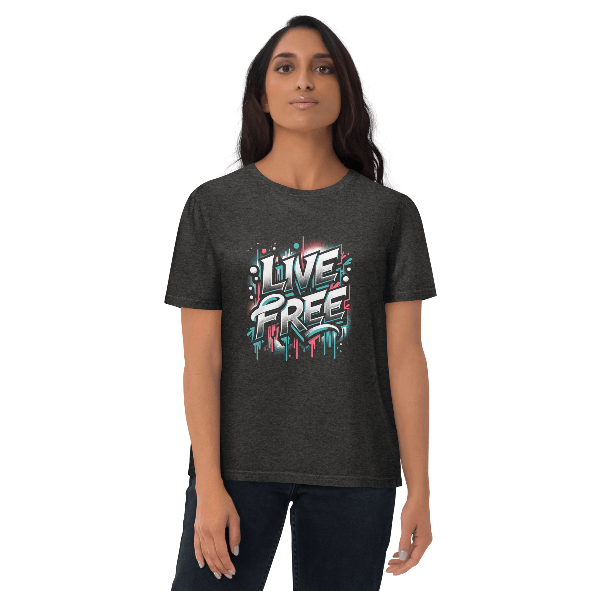 Unisex Bio Baumwoll T-Shirt "Live Free" - Artexio