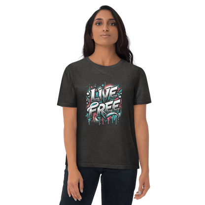 Unisex Bio Baumwoll T-Shirt "Live Free" - Artexio