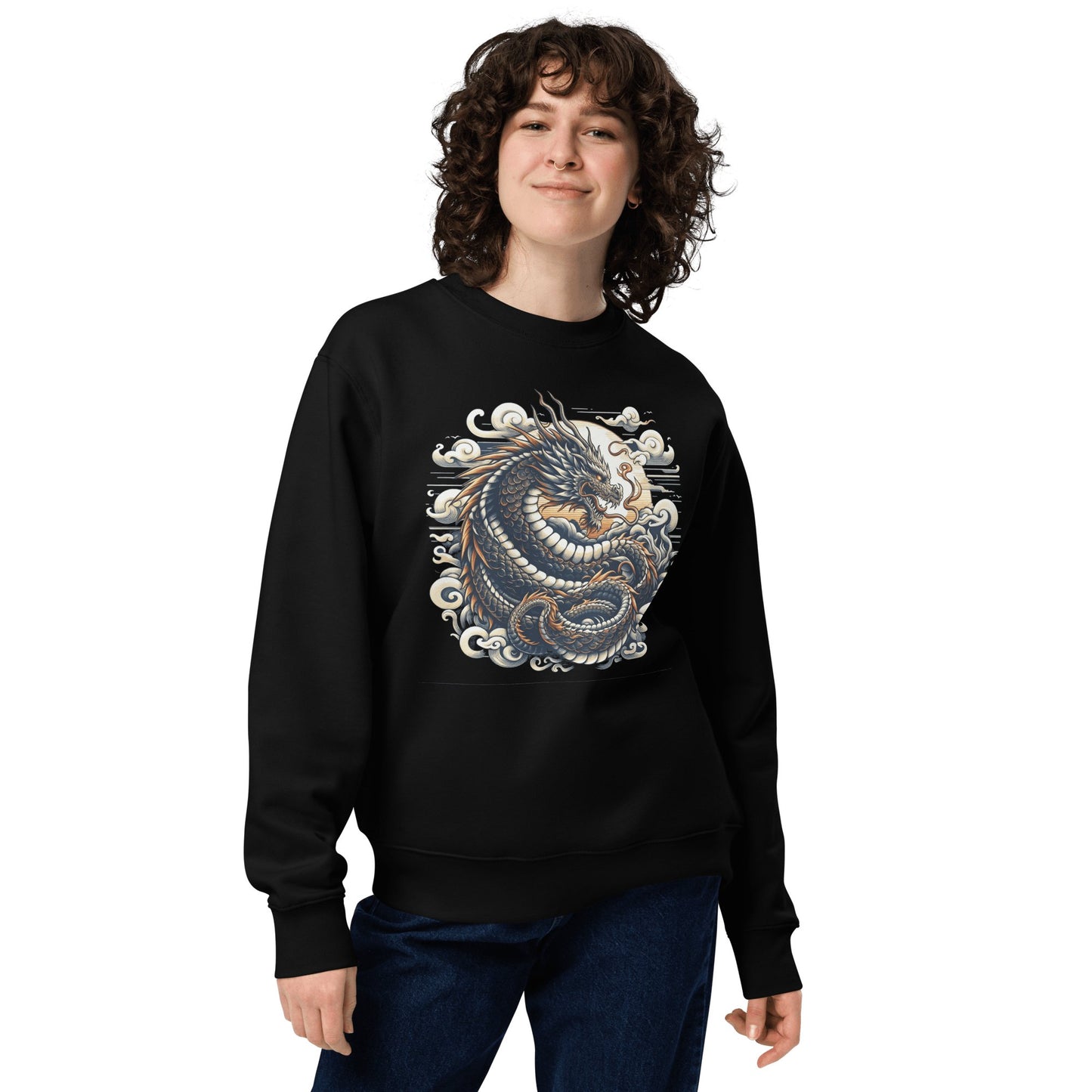 Unisex Bio Sweatshirt "Drache" - Artexio