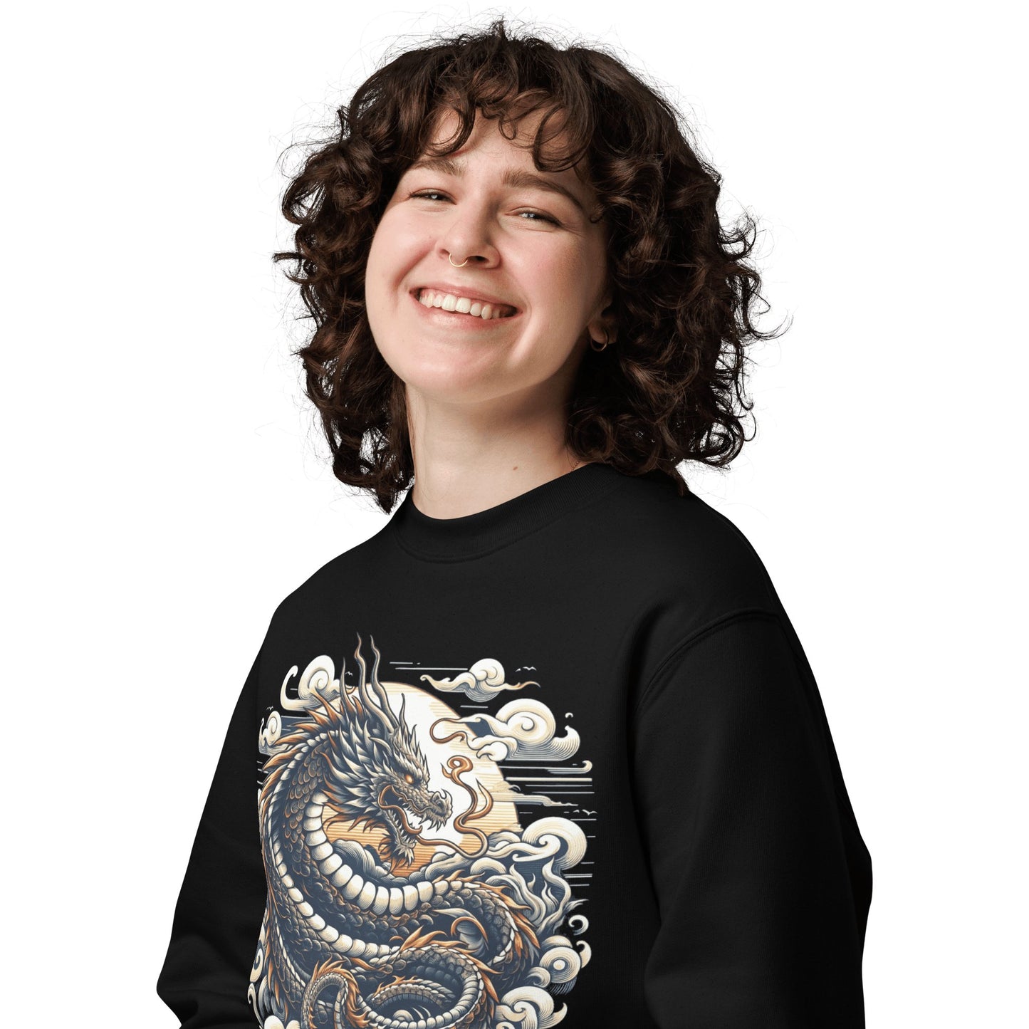 Unisex Bio Sweatshirt "Drache" - Artexio