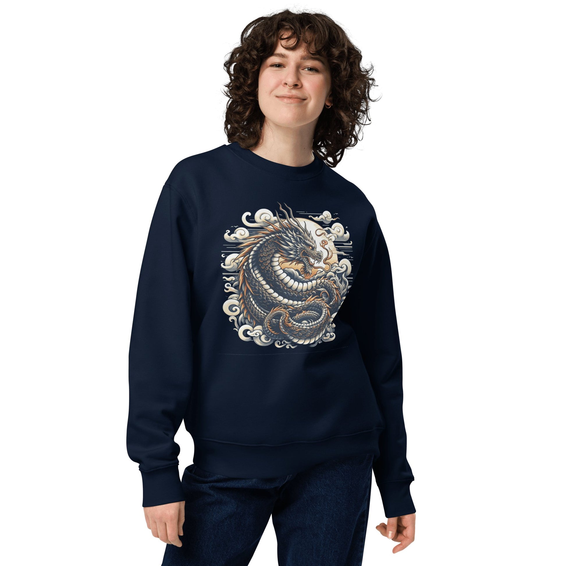 Unisex Bio Sweatshirt "Drache" - Artexio