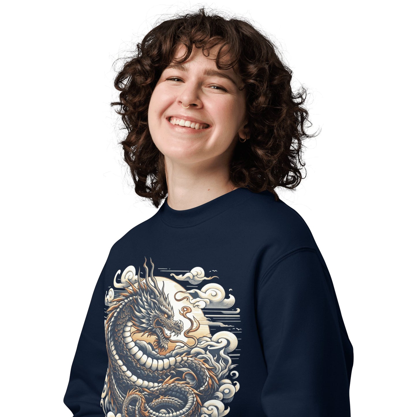 Unisex Bio Sweatshirt "Drache" - Artexio