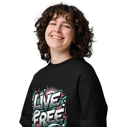 Unisex Bio Sweatshirt "Live Free" - Artexio