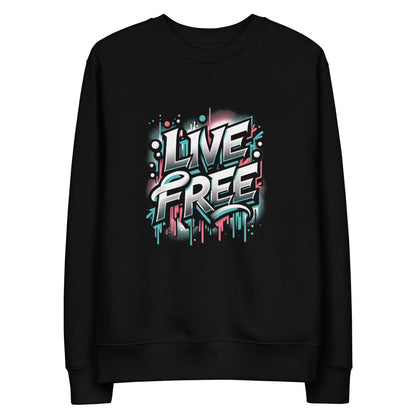 Unisex Bio Sweatshirt "Live Free" - Artexio