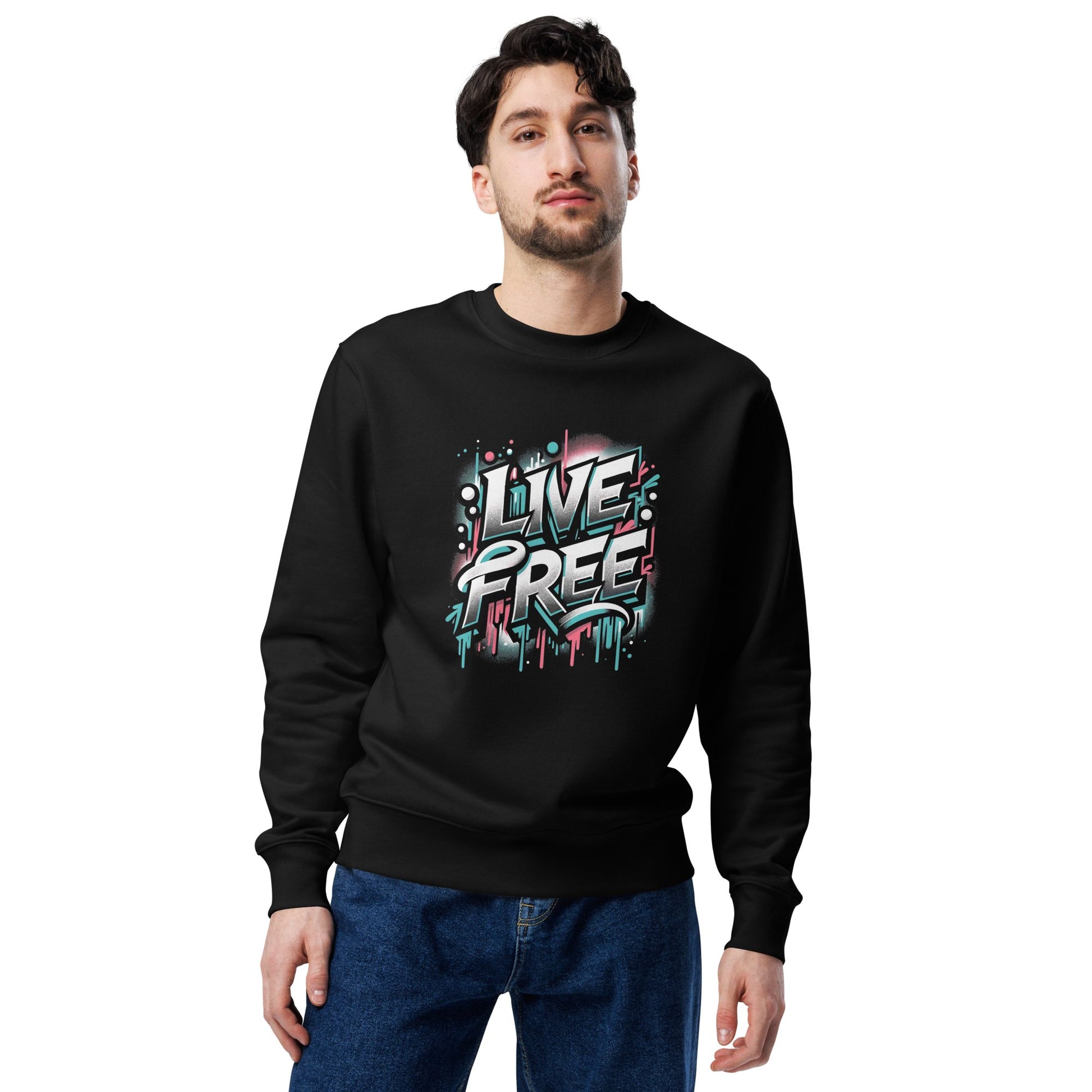 Unisex Bio Sweatshirt "Live Free" - Artexio