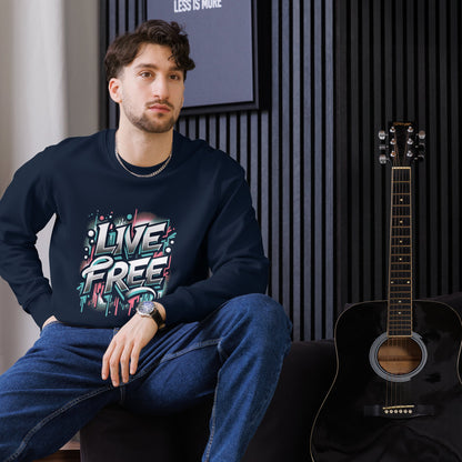 Unisex Bio Sweatshirt "Live Free" - Artexio