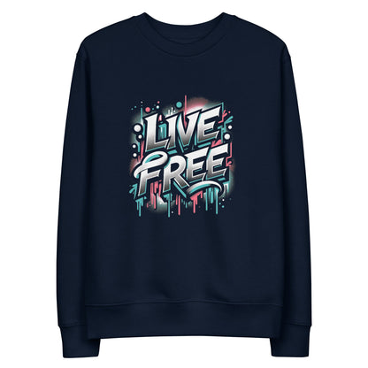 Unisex Bio Sweatshirt "Live Free" - Artexio