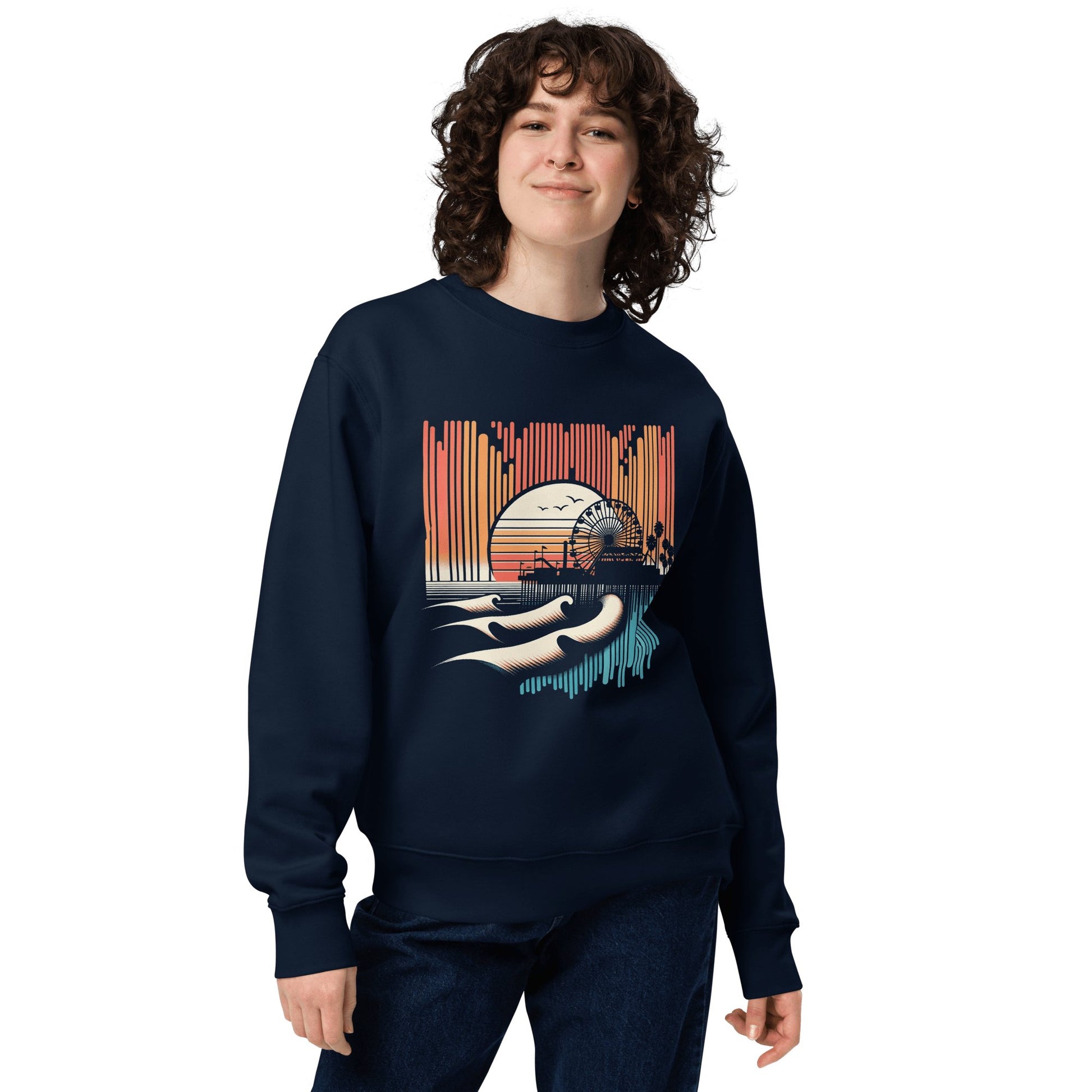 Unisex Bio Sweatshirt "Santa Monica Pier" - Artexio