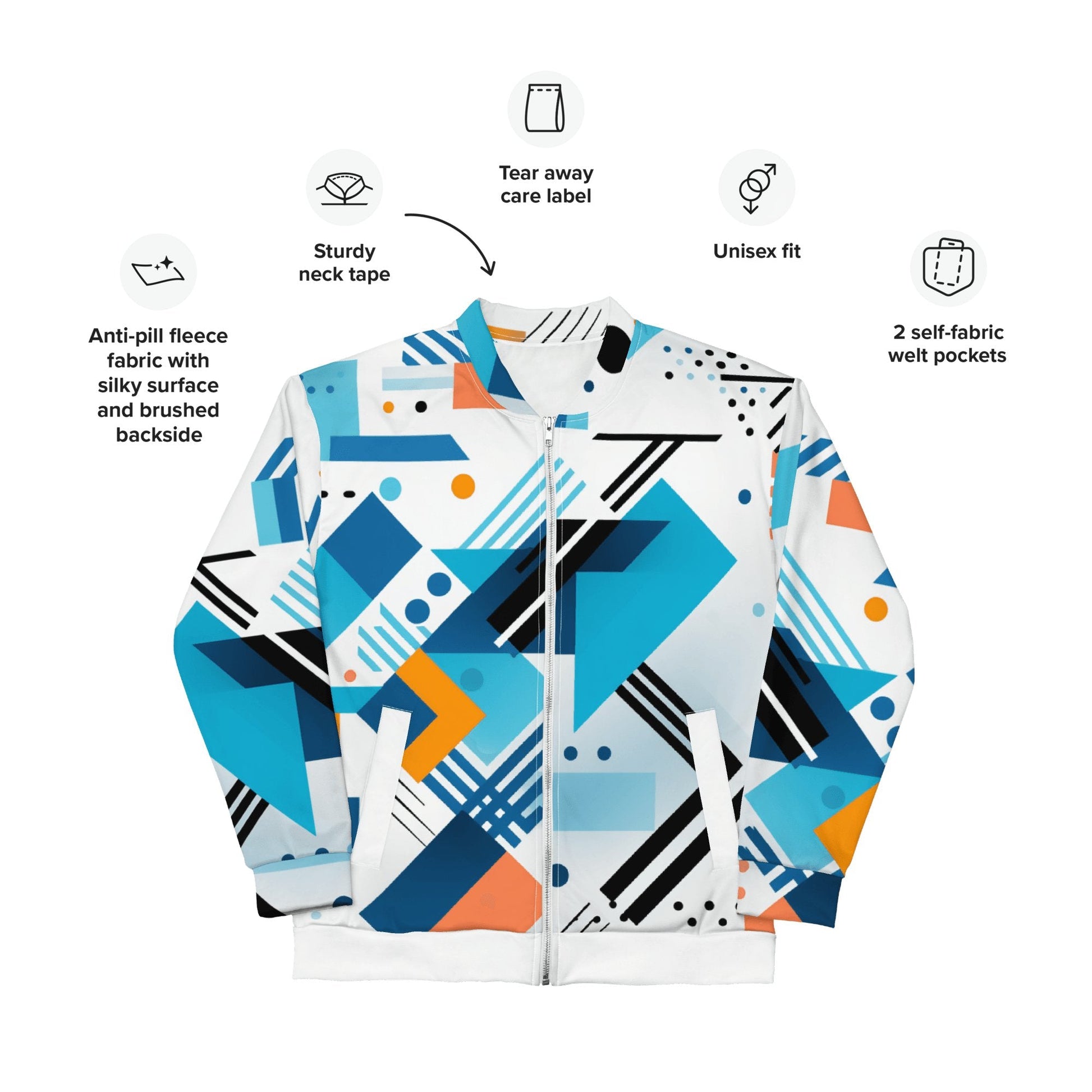 Unisex Bomberjacke "Geometric Harmony" - Artexio