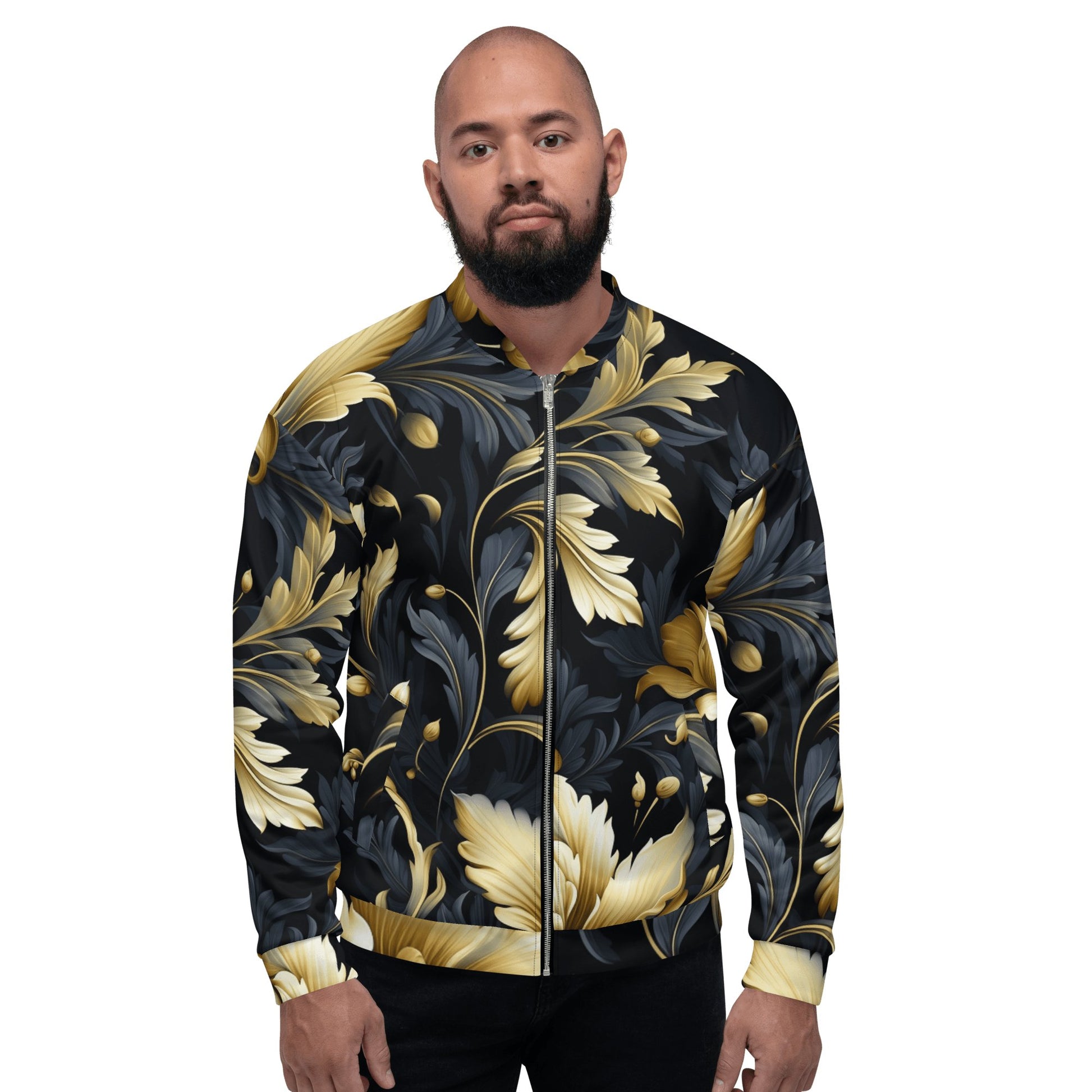 Unisex Bomberjacke "Golden Flora" - Artexio