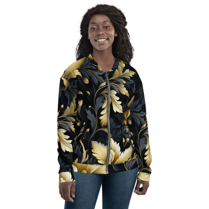 Unisex Bomberjacke "Golden Flora" - Artexio