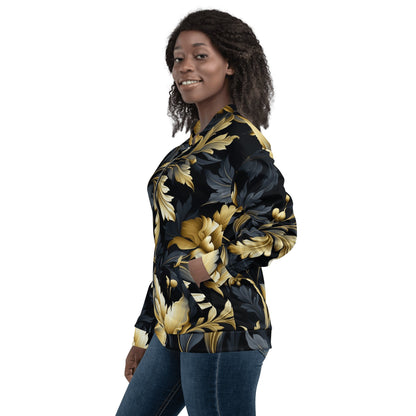 Unisex Bomberjacke "Golden Flora" - Artexio