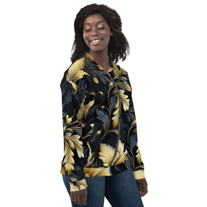 Unisex Bomberjacke "Golden Flora" - Artexio