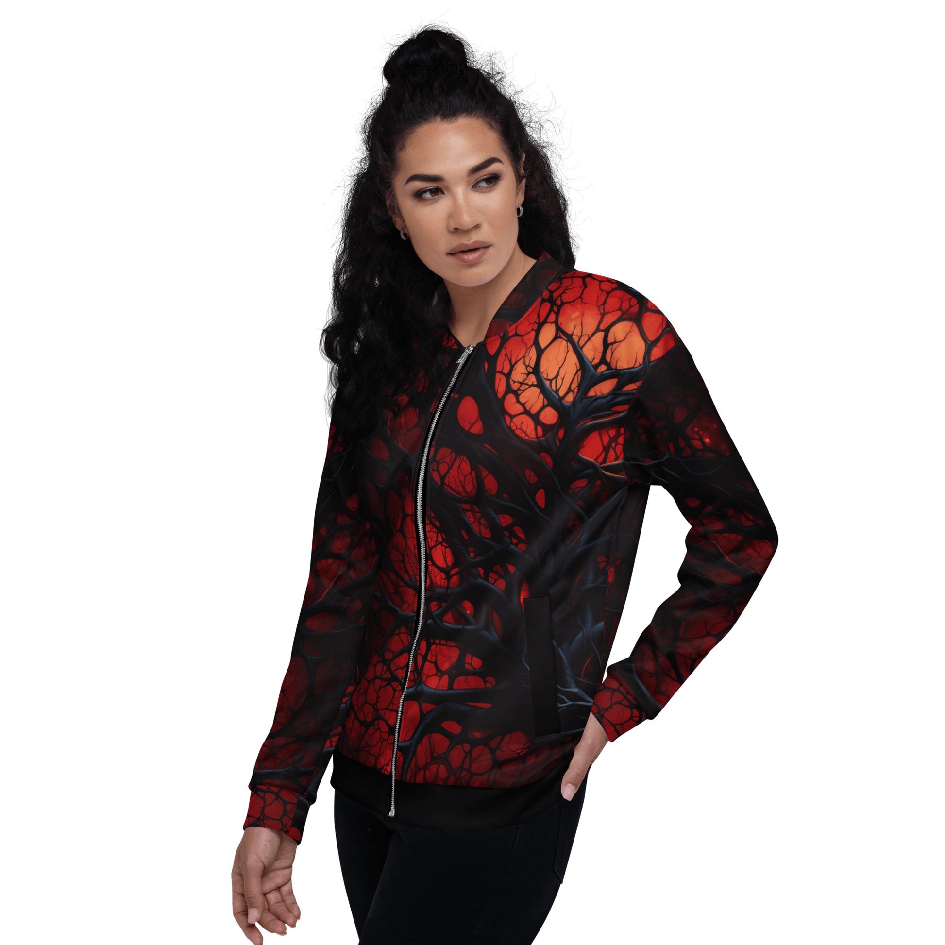 Unisex Bomberjacke "Inferno of Shadows" - Artexio