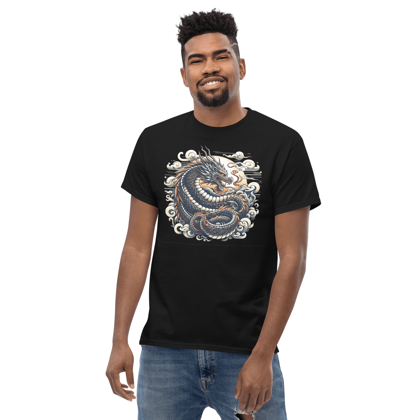 Klassisches Herren T-Shirt "Drache" - Artexio