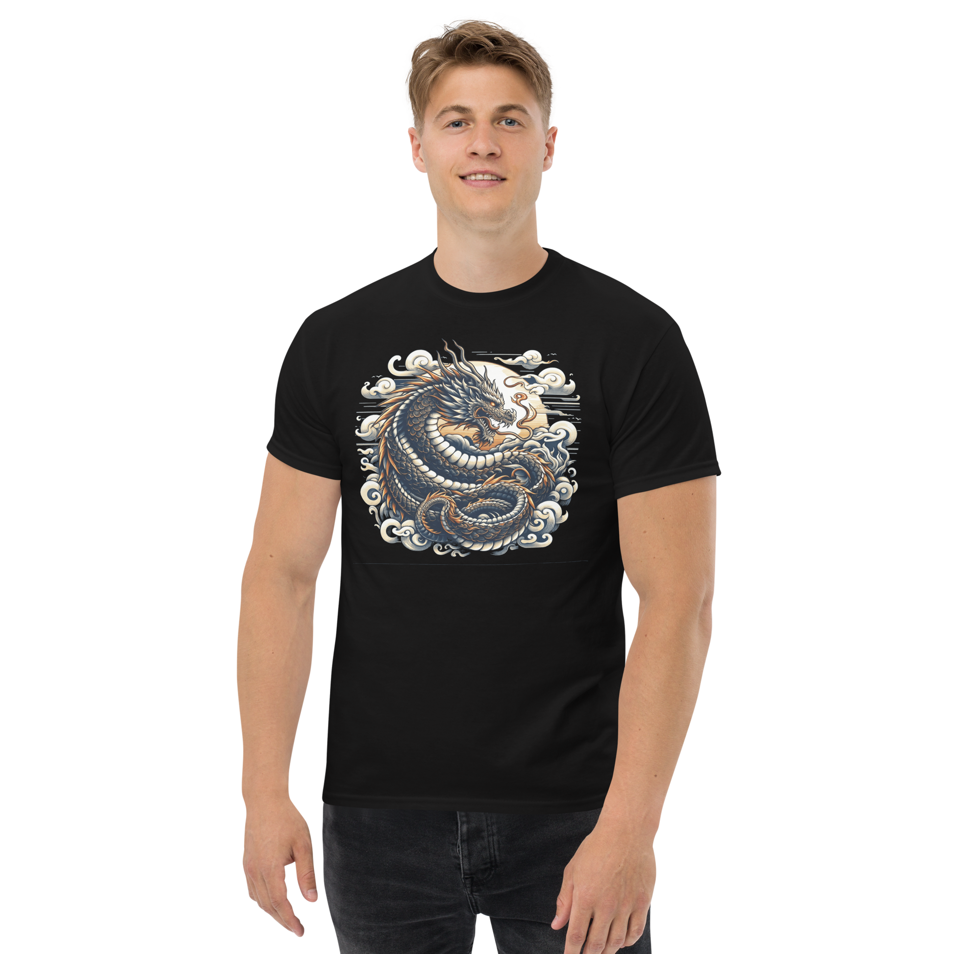 Klassisches Herren T-Shirt "Drache" - Artexio