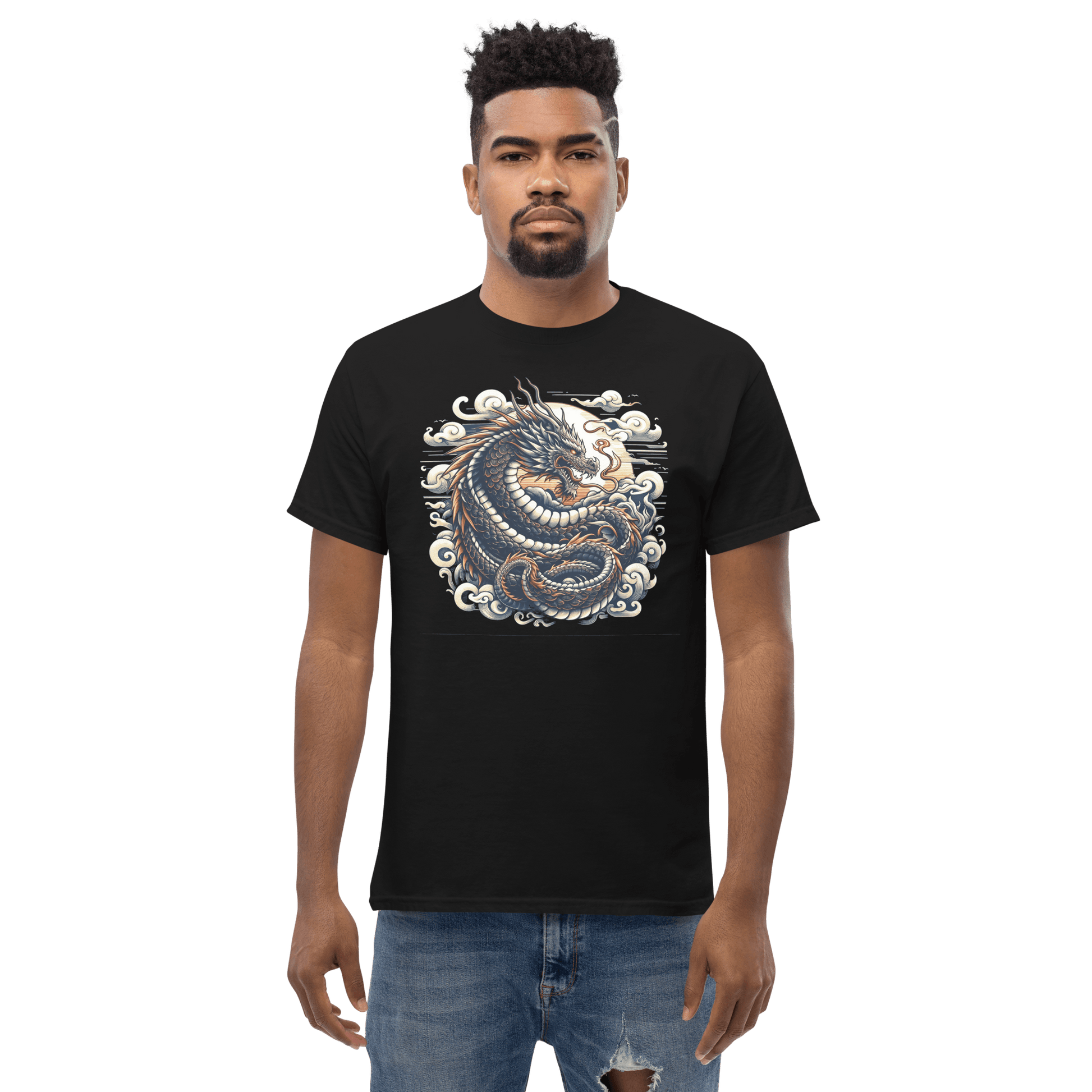 Klassisches Herren T-Shirt "Drache" - Artexio