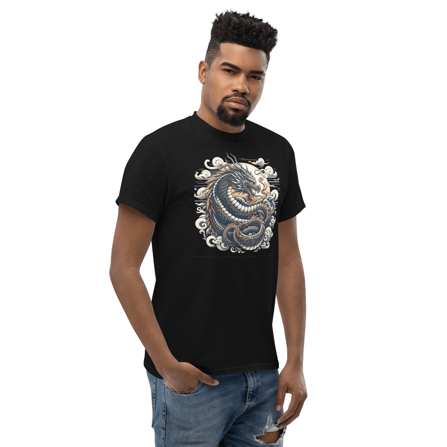 Klassisches Herren T-Shirt "Drache" - Artexio