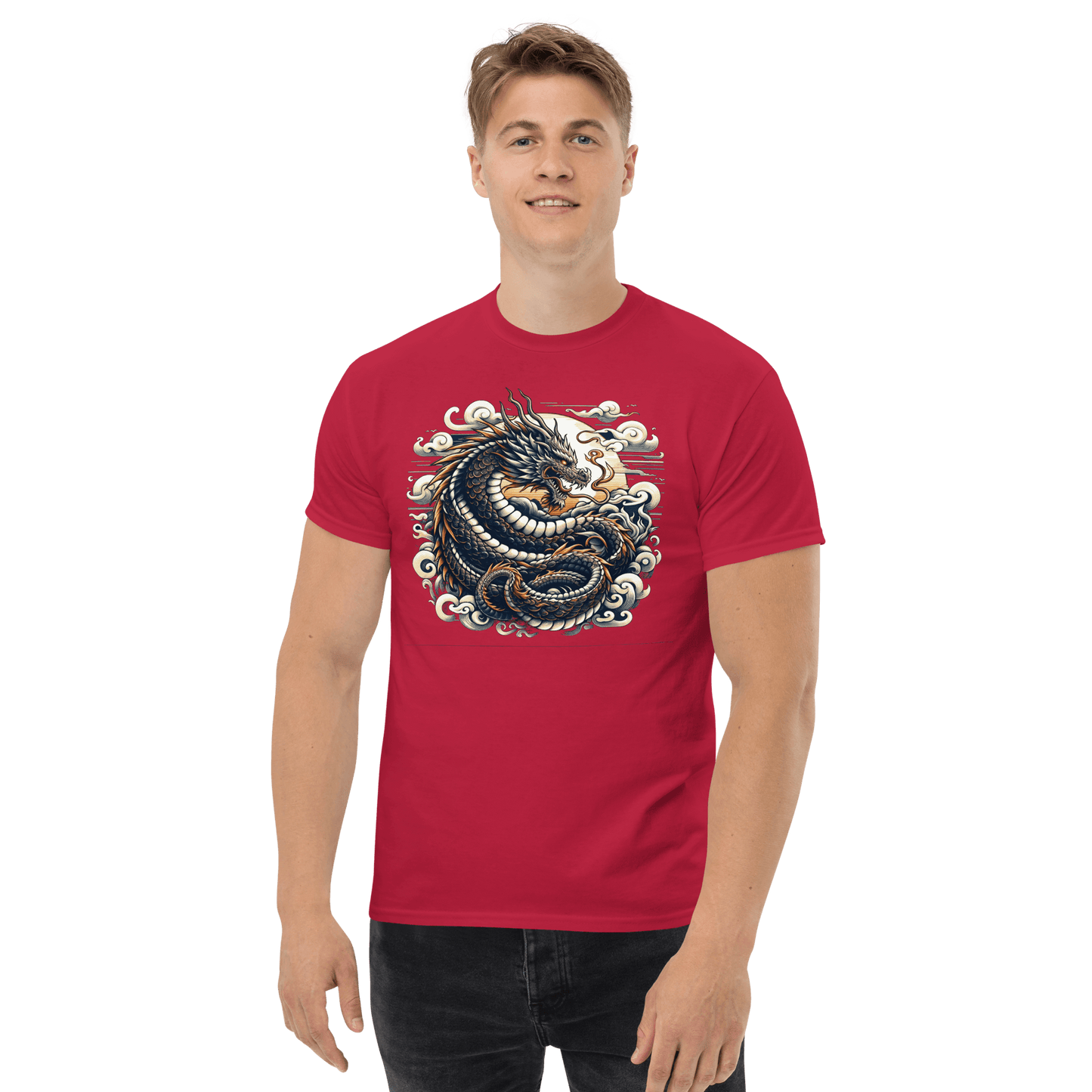 Klassisches Herren T-Shirt "Drache" - Artexio