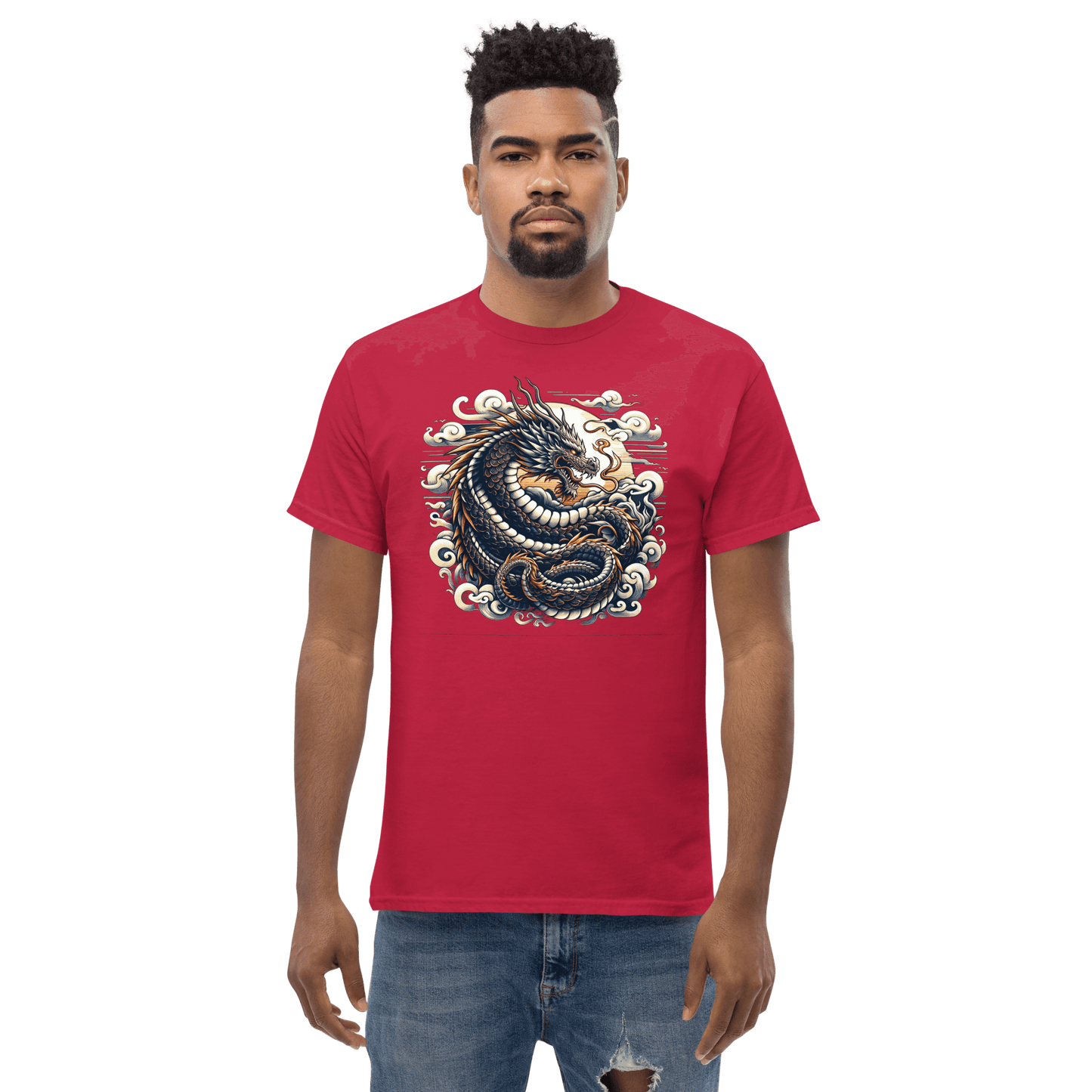 Klassisches Herren T-Shirt "Drache" - Artexio