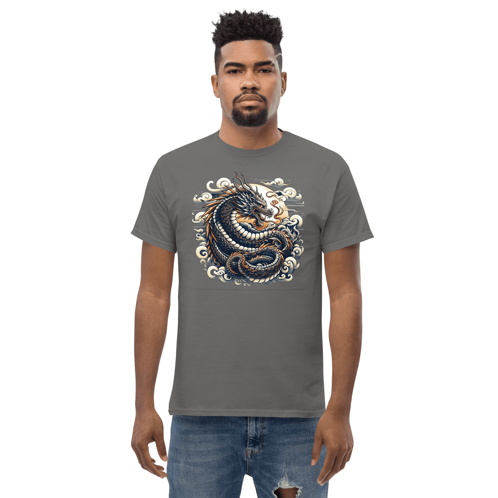 Klassisches Herren T-Shirt "Drache" - Artexio