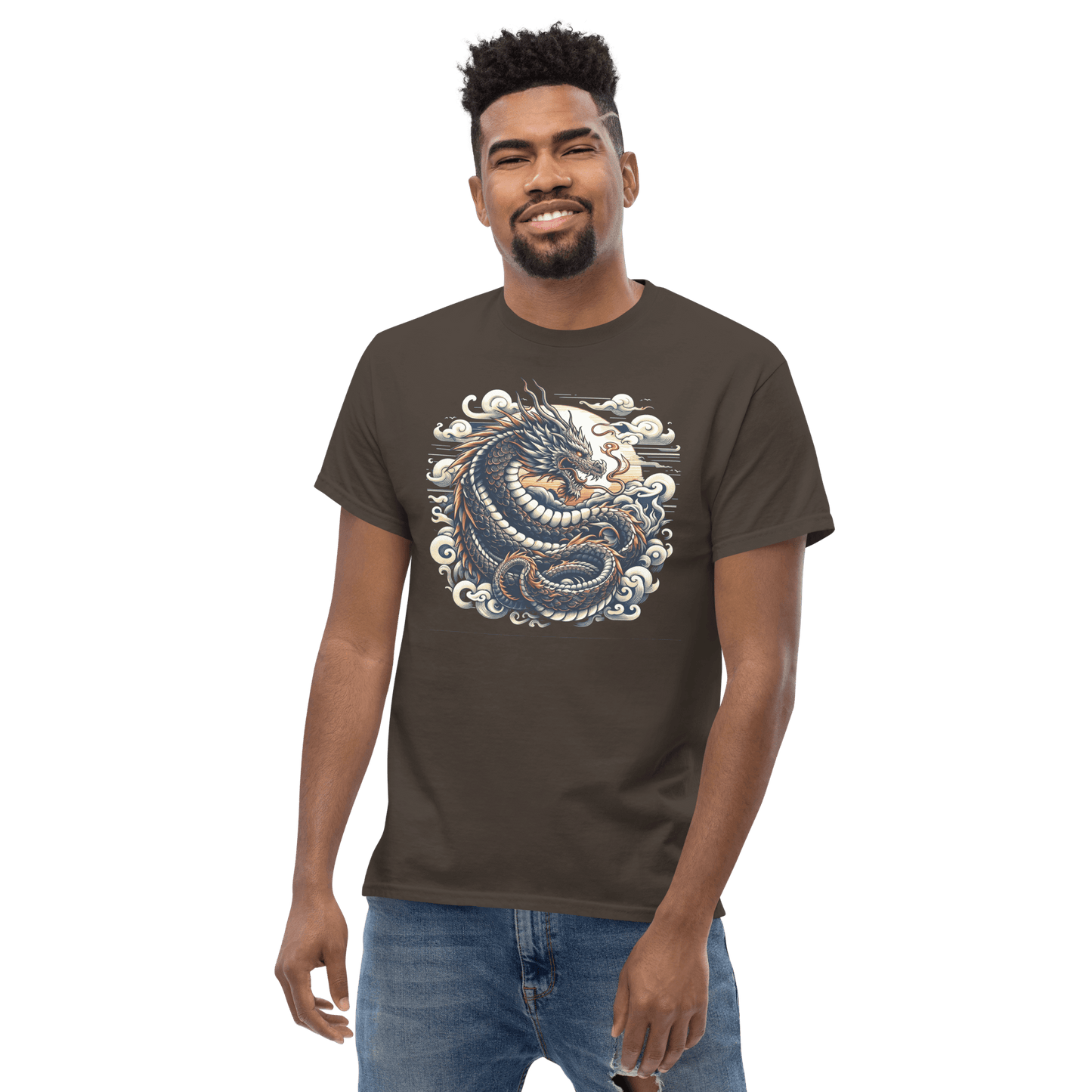 Klassisches Herren T-Shirt "Drache" - Artexio