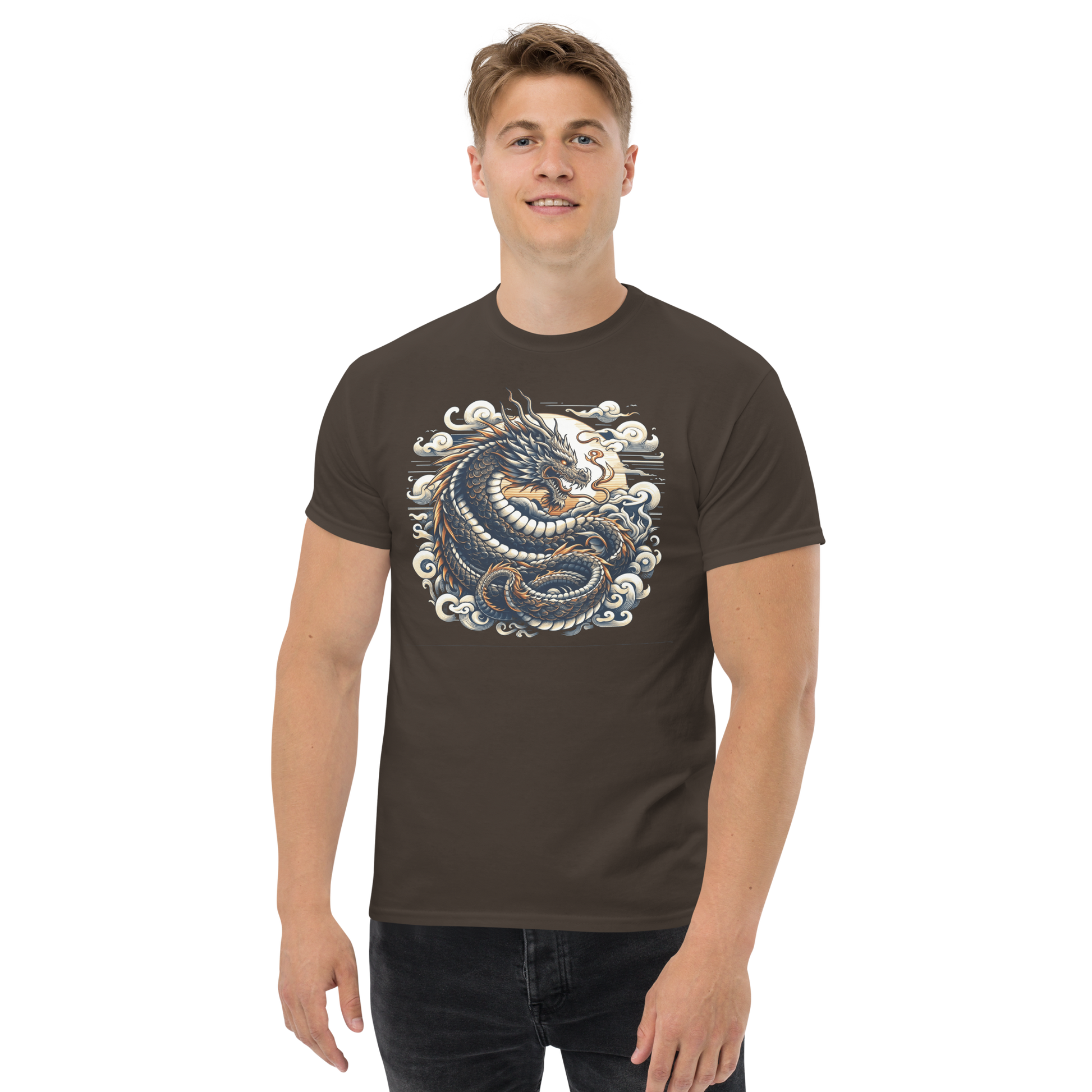 Klassisches Herren T-Shirt "Drache" - Artexio