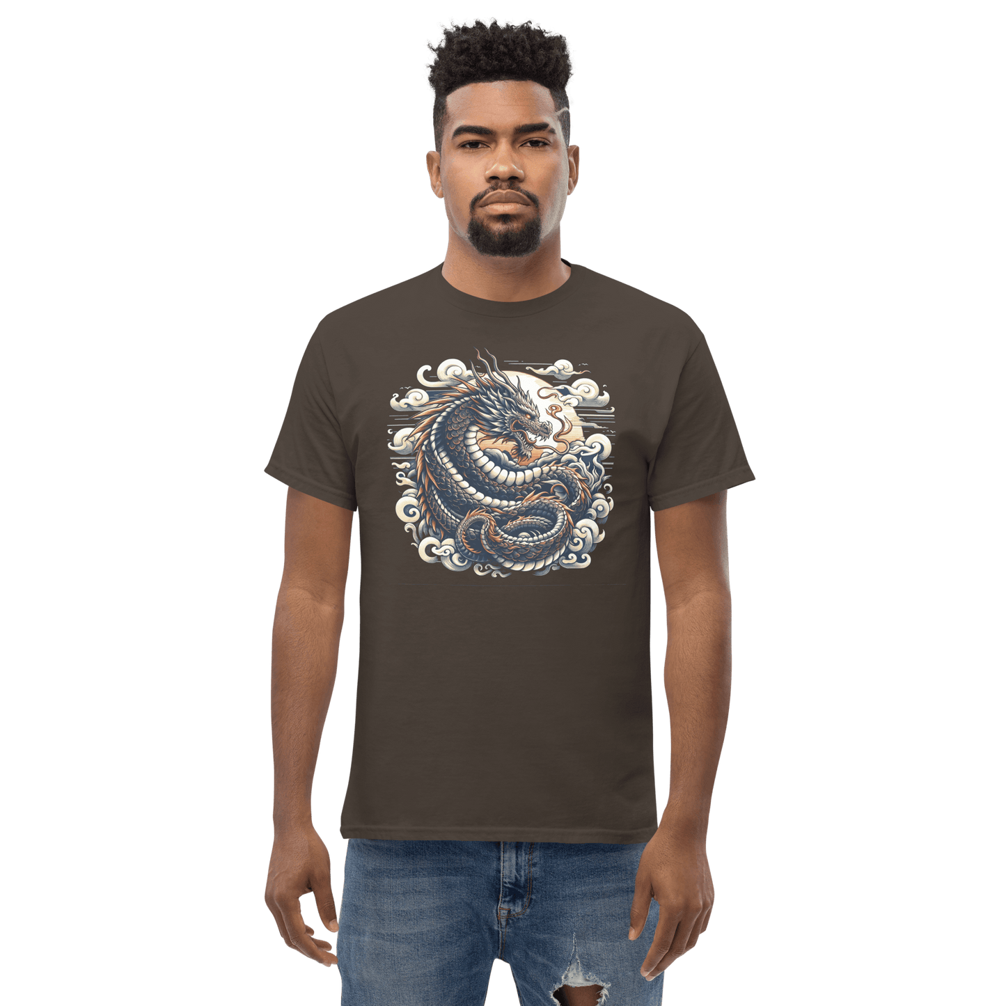 Klassisches Herren T-Shirt "Drache" - Artexio