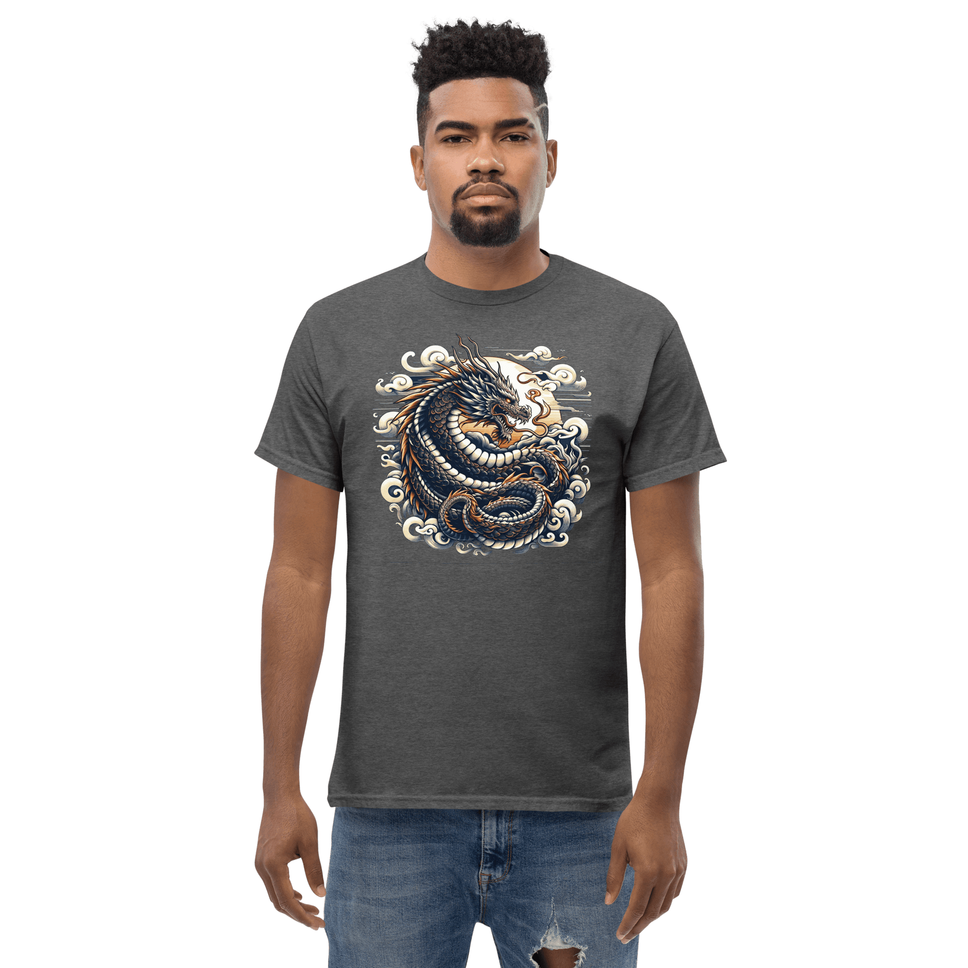 Klassisches Herren T-Shirt "Drache" - Artexio