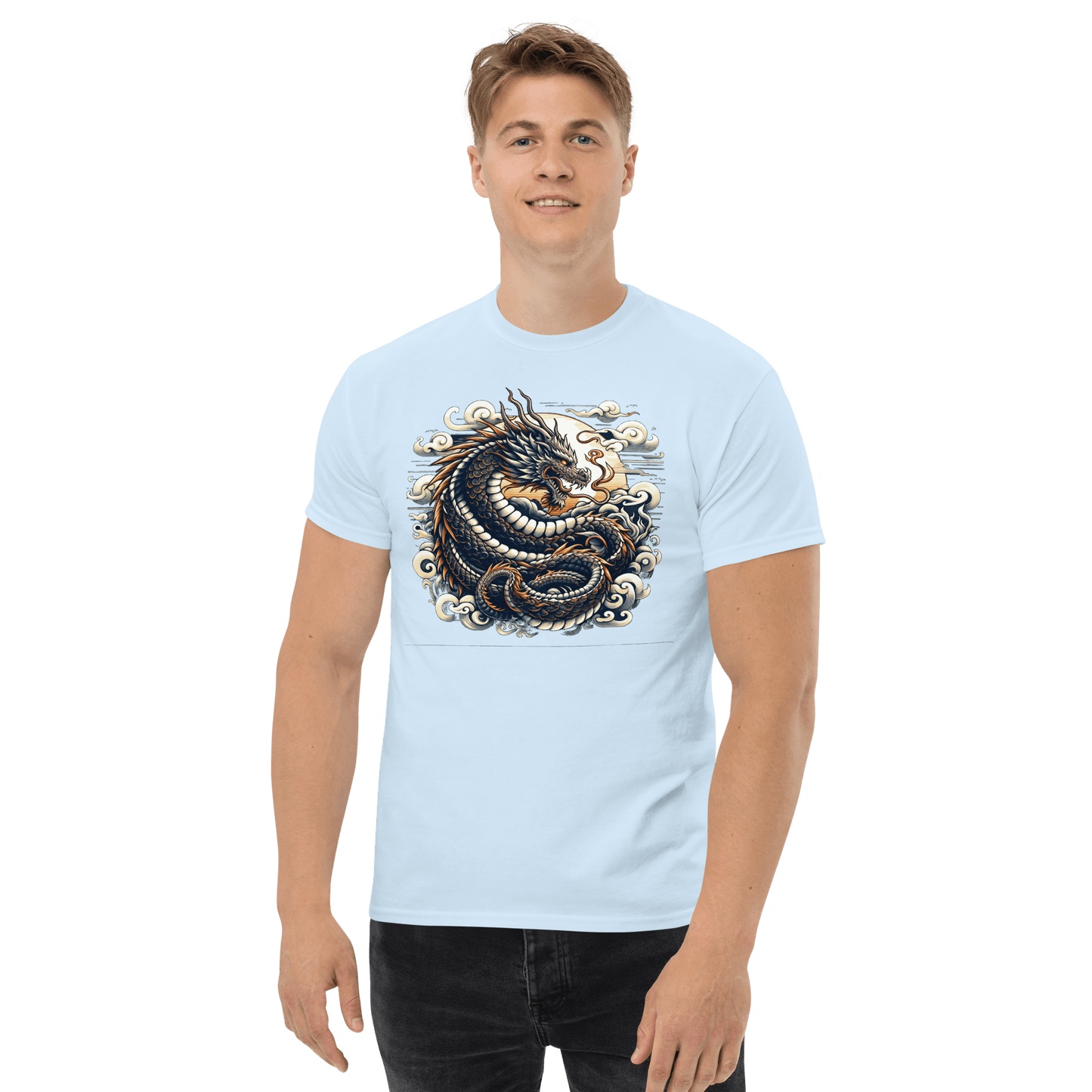 Klassisches Herren T-Shirt "Drache" - Artexio