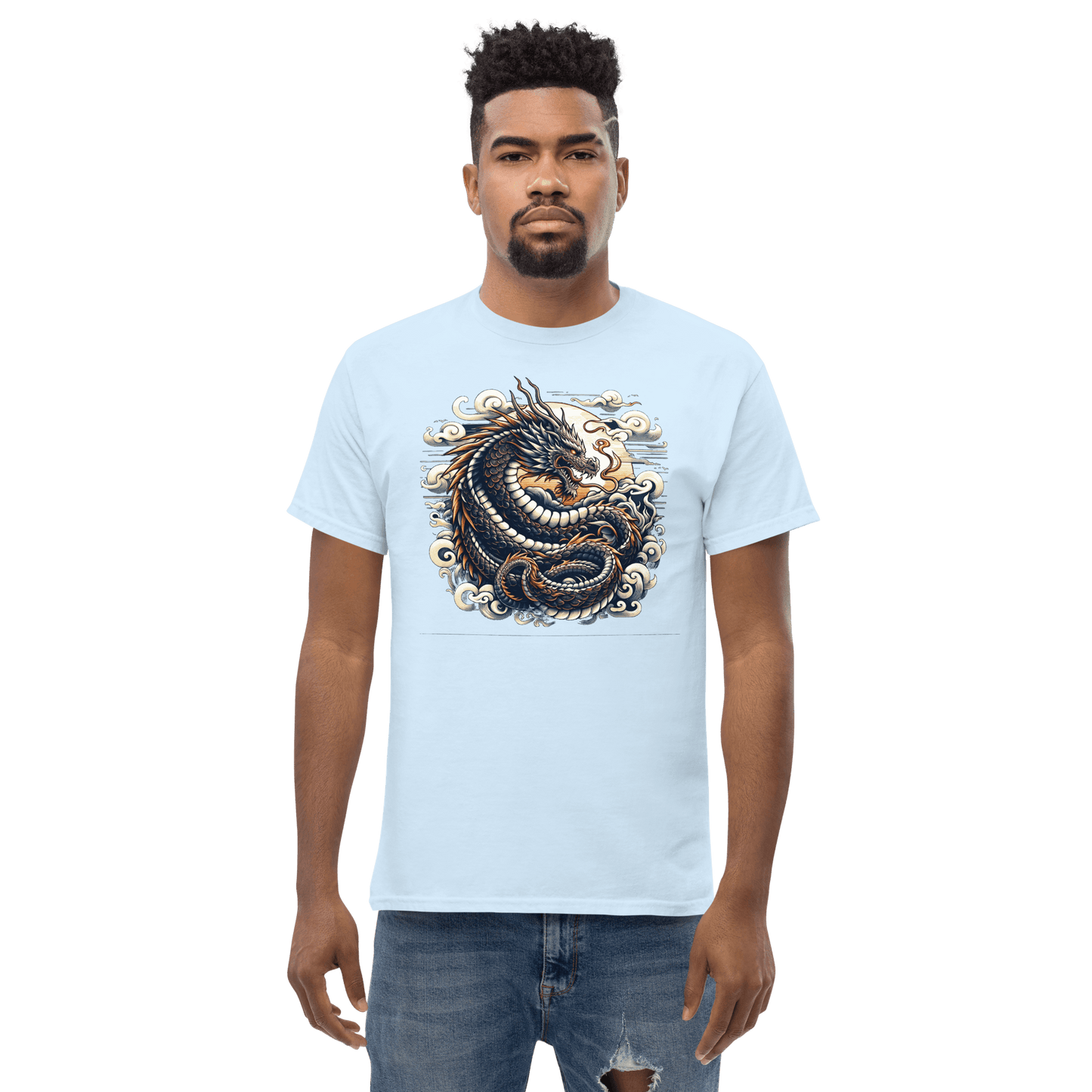 Klassisches Herren T-Shirt "Drache" - Artexio