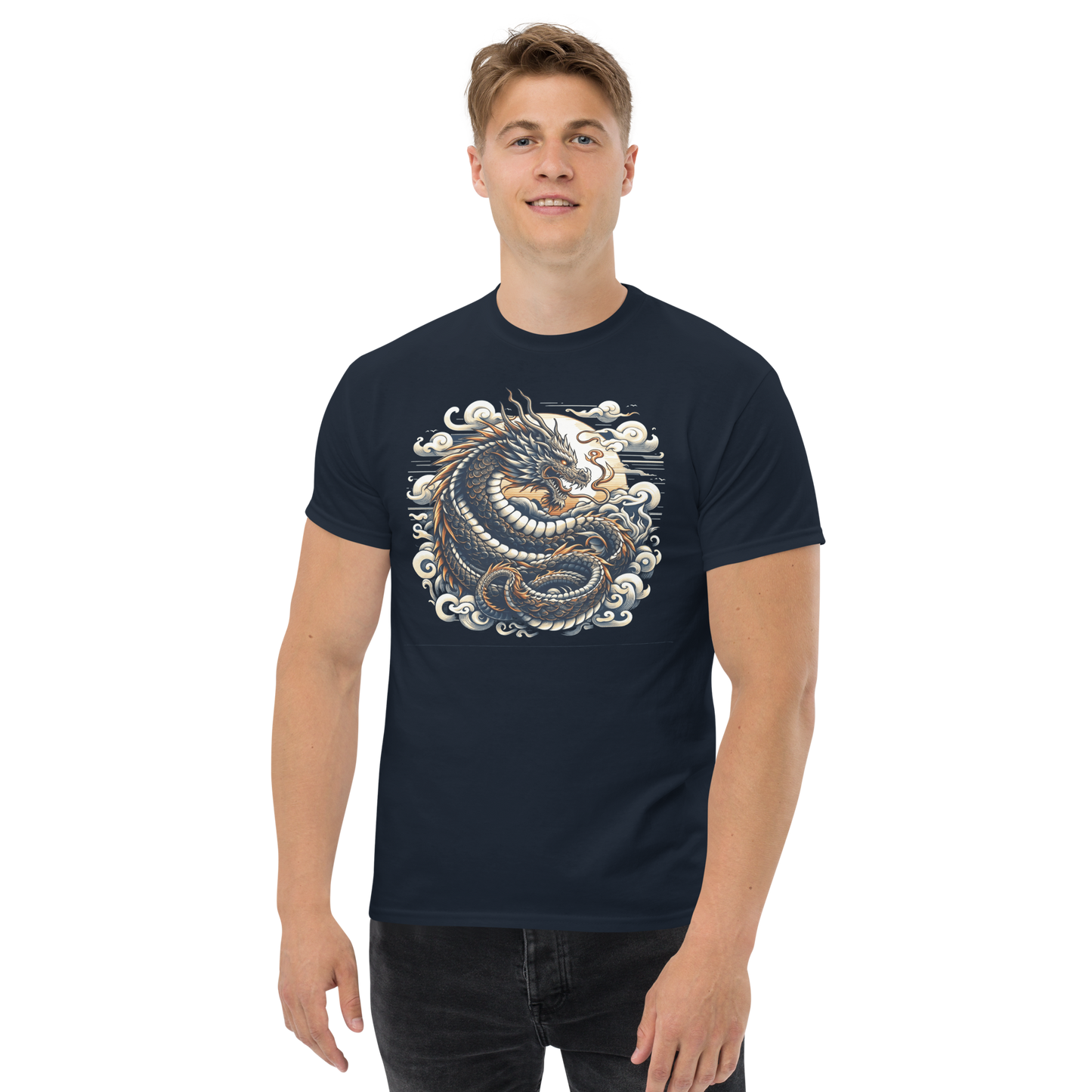 Klassisches Herren T-Shirt "Drache" - Artexio