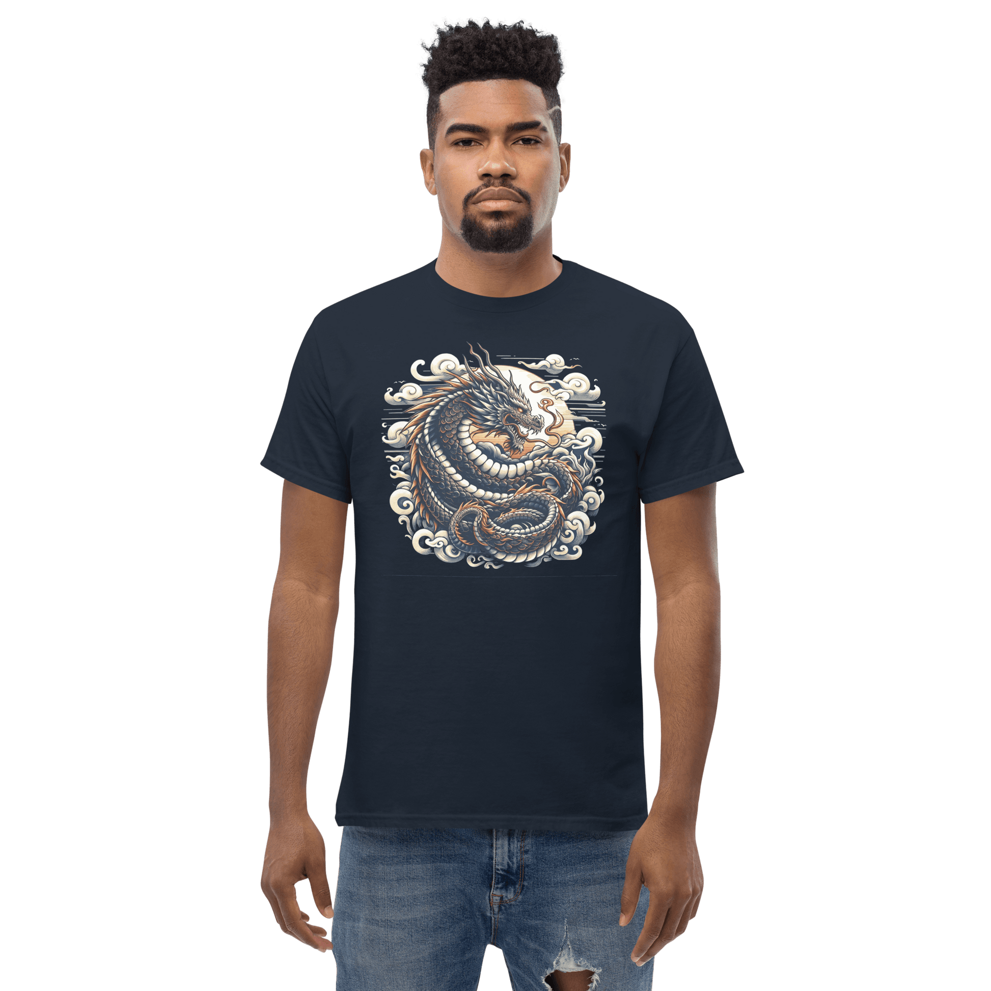 Klassisches Herren T-Shirt "Drache" - Artexio