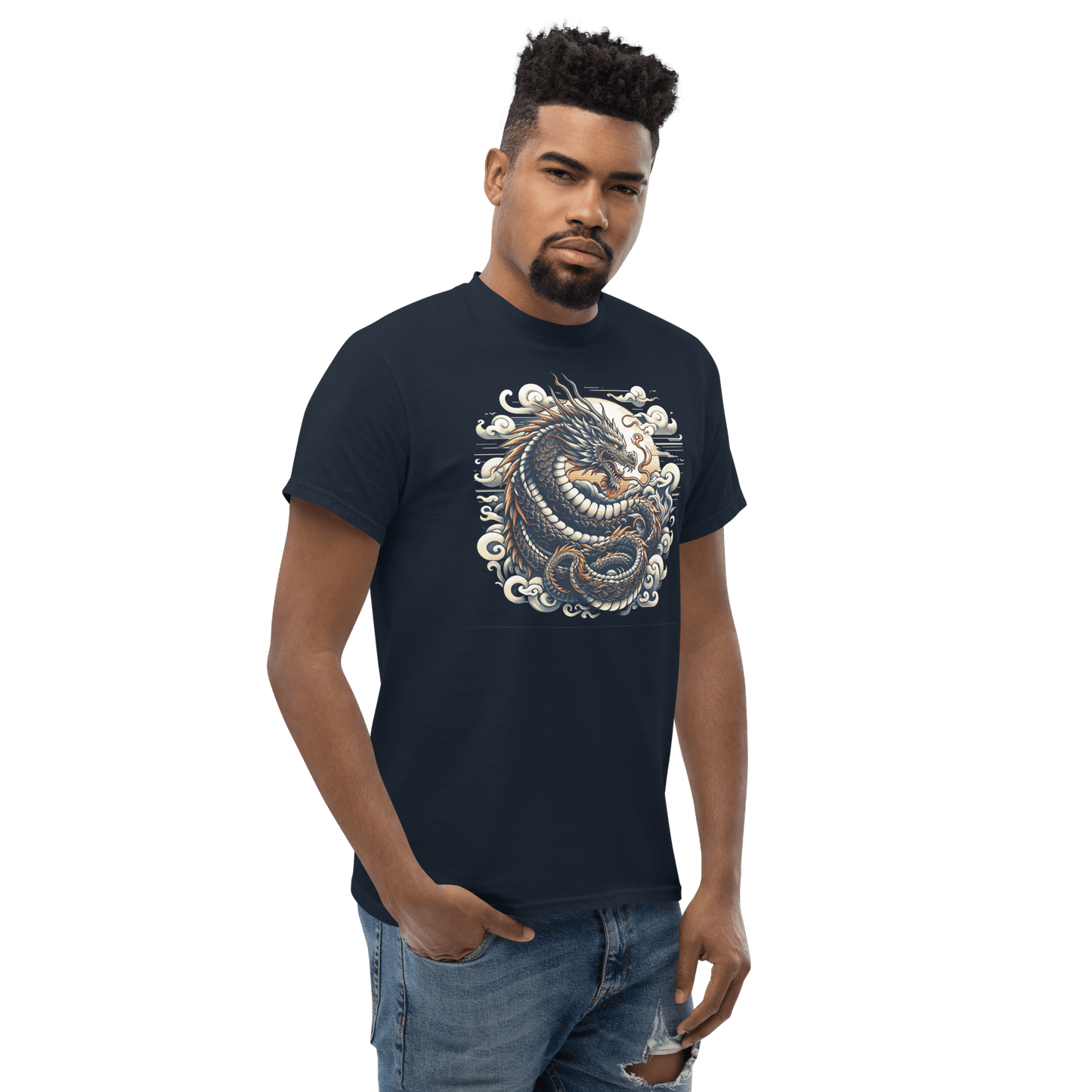 Klassisches Herren T-Shirt "Drache" - Artexio